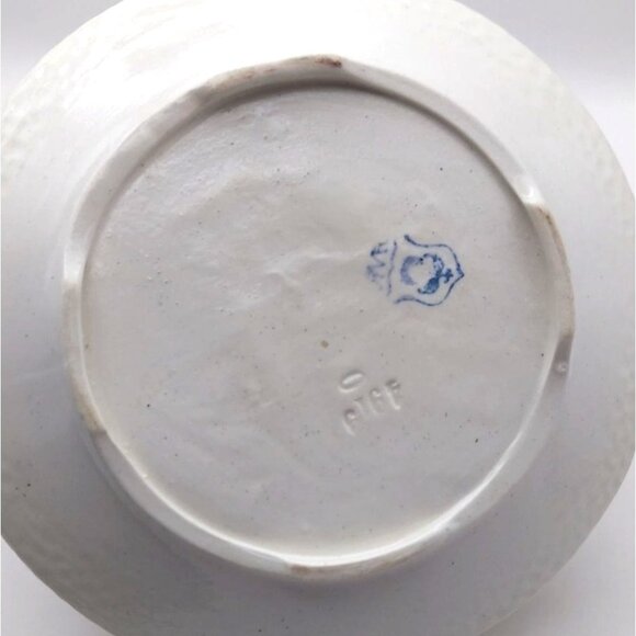 Antique Signed Max Roesler Pierced Porcelain Floral Basket Germany #4919 - Picture 7 of 8